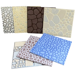 全瓷抛光砖鹅卵石300X300玻化砖加油站卫生间阳台凹凸泳池砖蓝色