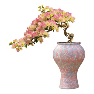 大号三角梅飘枝盆高筒九尾狐多肉花盆陶瓷透气粗陶鱼尾盆悬崖花器