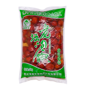 山里人老坛泡椒贵州特产红灯笼圆泡椒2kg商用袋装珠子泡椒小米辣