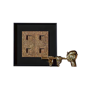 一匚 中古风奏乐人喇叭狗摆件烛台组合 样板间书房餐边柜软装饰品