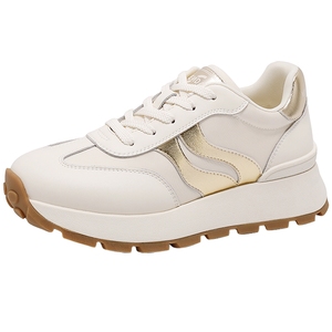 森达双鱼阿甘鞋2025新款款商场同款厚底女鞋运动休闲鞋XKD01AM5