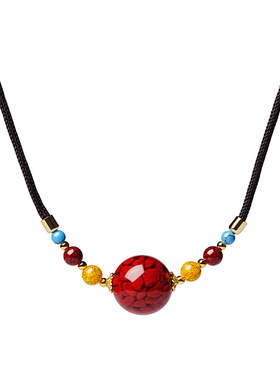 宫里上新正品朱砂项链秋冬毛衣链