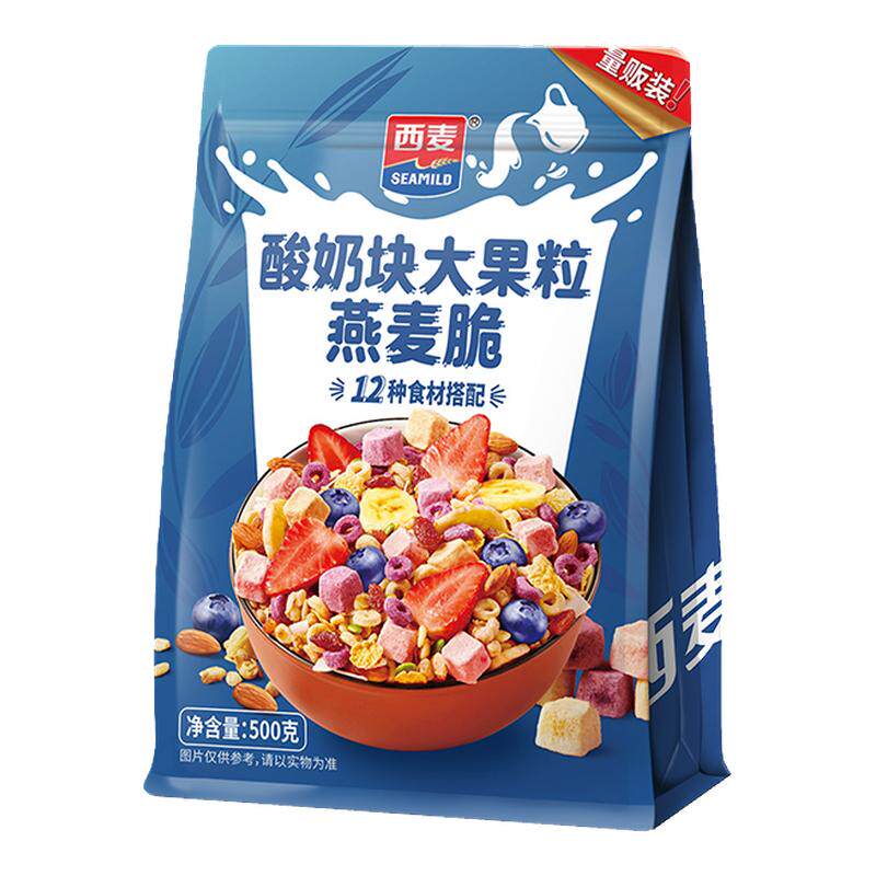 西麦酸奶块大果粒燕麦脆500g
