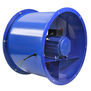 岗位轴流风机380V低噪静音排风机级工业通风机管道式强力排风扇