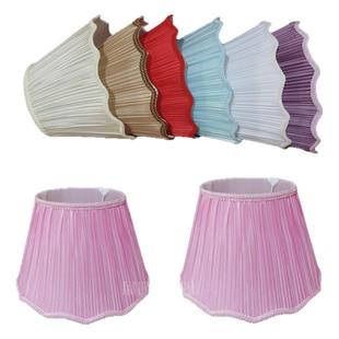 【布艺灯罩】家用台灯DIY配件卧室旧灯替换灯壳床头壁灯百褶灯伞