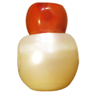 玑缘 手工天然白紫粉珍珠佛头一体三通 文玩百香籽手串菩提配饰珠