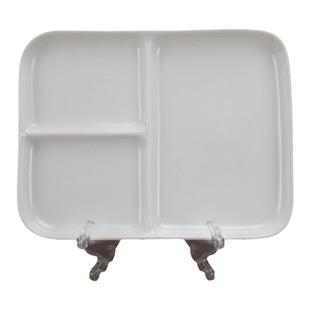 加厚陶瓷食堂分隔儿童分格盘快餐店两格三格漂亮韩式分餐盘子