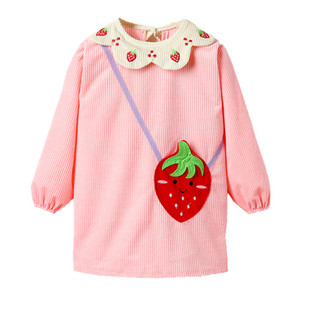 加长款宝宝罩衣儿童防水防脏反穿衣幼儿园女绘画围裙吃饭洋气护衣