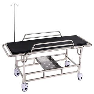 医用不锈钢担架车病人急救车抢救床救护担架床四小轮推车转运平车