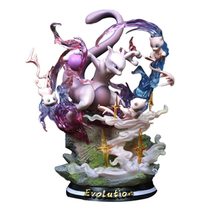 BKM宠物精灵可爱超梦进化组喷火龙耿鬼杰尼龟甲贺忍蛙发光GK手办