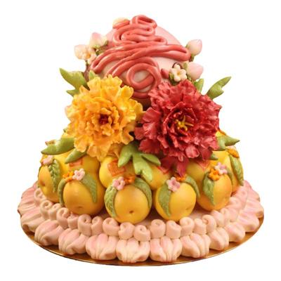 盖盖有口福非遗胶东花饽饽寿桃馒头生日祝寿花馍中式面点蛋糕礼盒