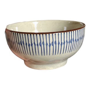 复古日式蓝雨米饭碗陶瓷釉下彩芝麻釉家用小碗吃饭的碗精致高颜值