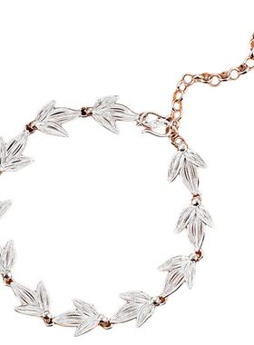 银千造 足银花丝手链手工编织纯银990女款国风银手环精致轻奢手串