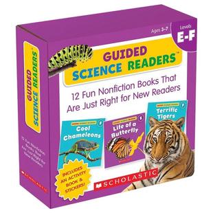 英文原版 学乐科学指导分级阅读读本E-F级12册GUIDED SCIENCE READERS LEVEL E-F (SET WITH CD) 儿童英语启蒙绘本附CD 7-10岁进口