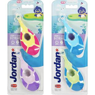 挪威jordan进口婴幼儿童宝宝软毛乳牙刷磨牙棒合一0-2-5-12岁-1段