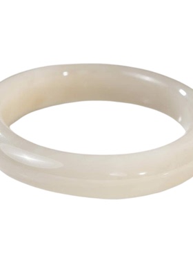 RJF【觅雪】和田玉藕粉手镯+色标+粉糯+正圈镯