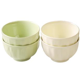 川岛屋奶油风陶瓷米饭碗家用2025新款吃饭小碗面碗餐具盘子碗套装