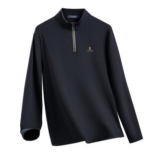 [碳素德绒/内里磨毛]梦特娇秋冬男立领卫衣运动长袖T恤保暖弹力J