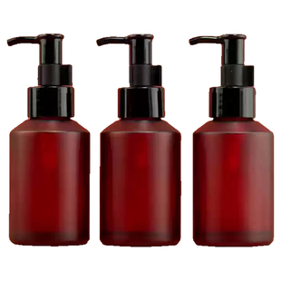 卸妆油分装瓶按压式护肤品洗发水精油便携避光玻璃防漏大容量空瓶