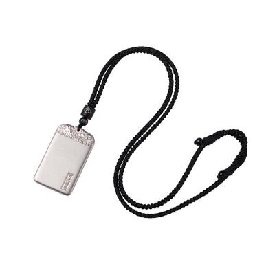 平安无事牌足银吊坠新款刻字礼物