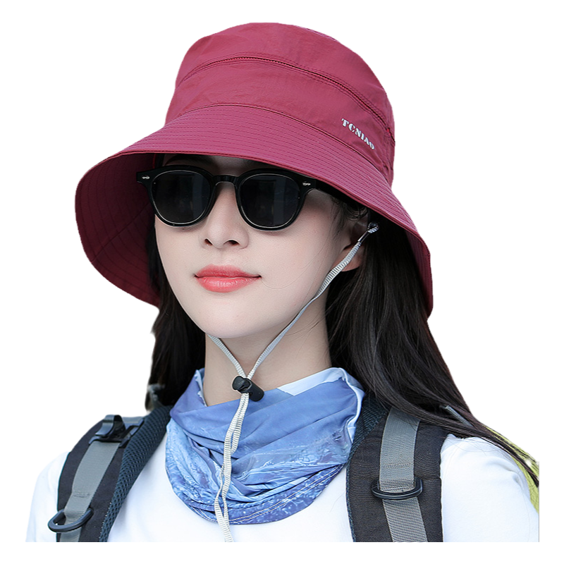 帽子女夏季戶外防曬遮陽帽太陽帽女款透氣時(shí)尚漁夫帽新款防曬帽
