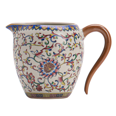 缠枝莲汝窑美人公道杯匀茶杯