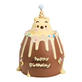 维尼熊巧克力蛋糕装饰摆件小动物小熊猪狗网红卡通儿童生日插件