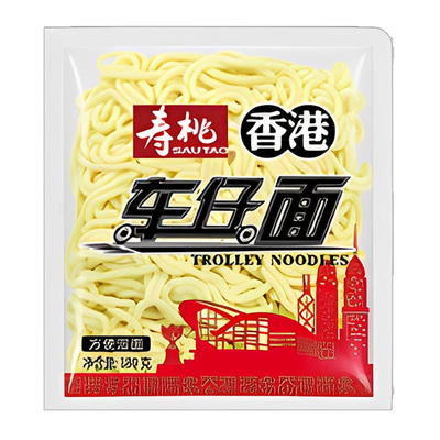 寿桃牌港式车仔面180g非油炸学生早餐速食方便面减脂袋装多规格