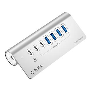 ORICO/奥睿科 USB3.2分线器适用笔记本台式电脑1/2扩展器typec拓展坞集线器转接头多口hub延长线带电源供电