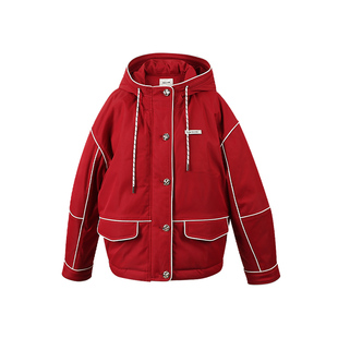 【初阳】Magyann2025冬原创跨年氛围感穿搭连帽拼接低口袋羽绒服