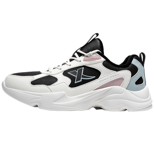 特步运动鞋女鞋冬季棉鞋皮面防水加绒保暖加厚二棉鞋休闲鞋子女款