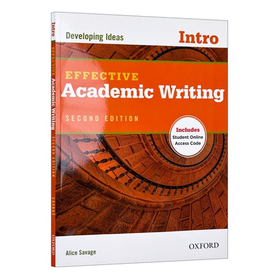 牛津学术英语写作教材 Effective Academic Writing Introductory Student Book 英文原版  英文版进口原版英语书籍 OUP Oxford