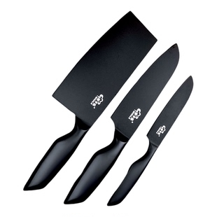 黑色全钢不锈钢菜刀厨师刀水果刀家用厨房刀具切肉片切菜切果小刀