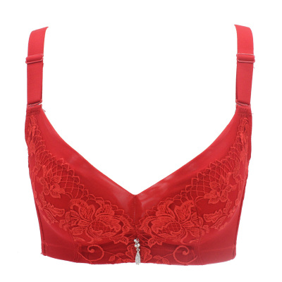 爱戴bras杯中d6417大红婚庆胸罩