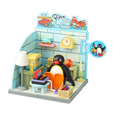 pingu企鹅梦想商店微缩场景积木