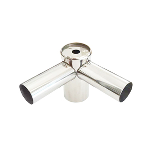 蚊帐三通接头配件三角通接头架子不落地蚊帐不锈钢底下三接口支架