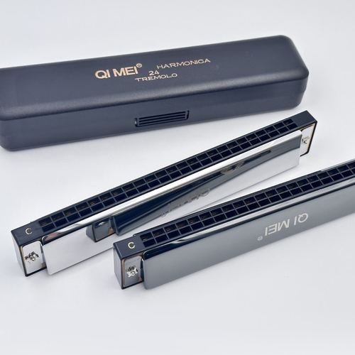 奇美24孔复音口琴儿童玩音乐宝宝幼儿口琴入门吹奏乐器早教初学者