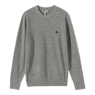 美特斯邦威毛衣男春季节百搭针织基本通勤宽松舒适圆领套头毛衫