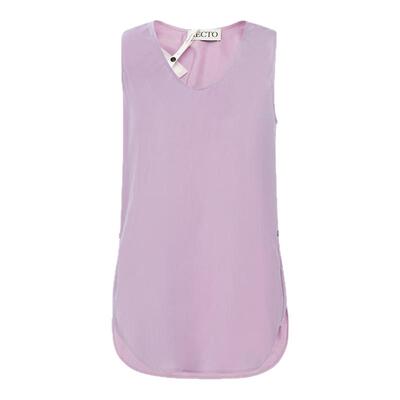 RECTO女士纯色桑蚕丝吊带背心