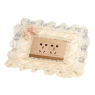 118型号开关边框套布艺双开关贴防脏保护插座遮挡丑蕾丝装饰墙贴