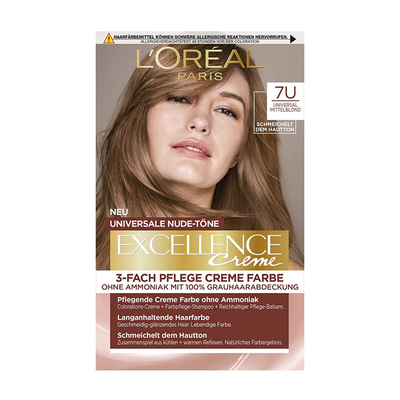 欧莱雅染发剂卓韵霜深亚麻色雾金