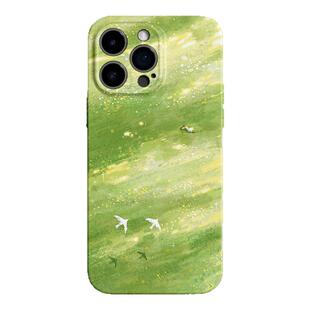 【春风有信】油画清新草坪适用iPhone17/16pro手机壳华为p70软OPPOreon12小众vivoX200苹果13一加ACE3红米K80