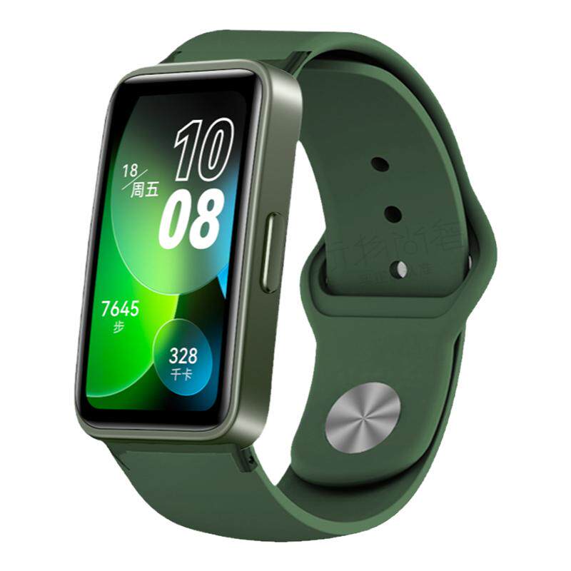 适用华为手环11/10/9反扣硅胶表带8/nfc运动智能手表watch八代可替换腕带托帕蓝男女生非原装流光紫配件春夏
