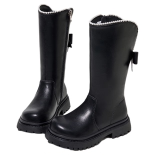 红蜻蜓女童鞋2025秋冬新款儿童高筒靴加绒加厚保暖公主长筒长靴子