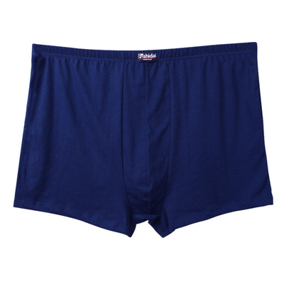 100纯棉高腰男士平角内裤特大码肥佬中老年父亲全棉加大胖子裤衩