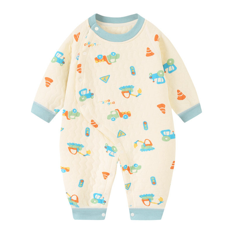婴儿连体衣秋款新生衣服纯棉睡衣秋冬季婴幼儿宝宝初早秋爬服哈衣