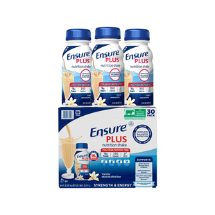 美国雅培Ensure成人大安素蛋白质液体水奶香草plus237ml*30瓶*2箱