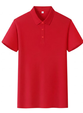 翻领polo衫定制T恤工作服印logo