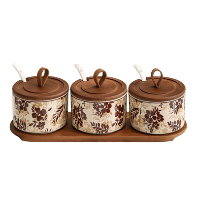 漫时光法式陶瓷调味盒套装