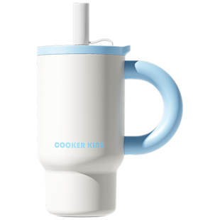 炊大皇大容量吸管保温杯桌面冰霸杯不锈钢水杯女夏季高颜值咖啡杯